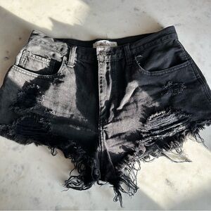 Black Distressed Hollister Shorts